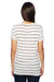 Alternative 1940 Womens Ideal Short Sleeve Crewneck T-Shirt Eco Ivory Ink Stripe Model Back