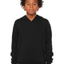Bella + Canvas Youth Sponge Fleece Hooded Sweatshirt Hoodie w/ Pouch Pocket - Black