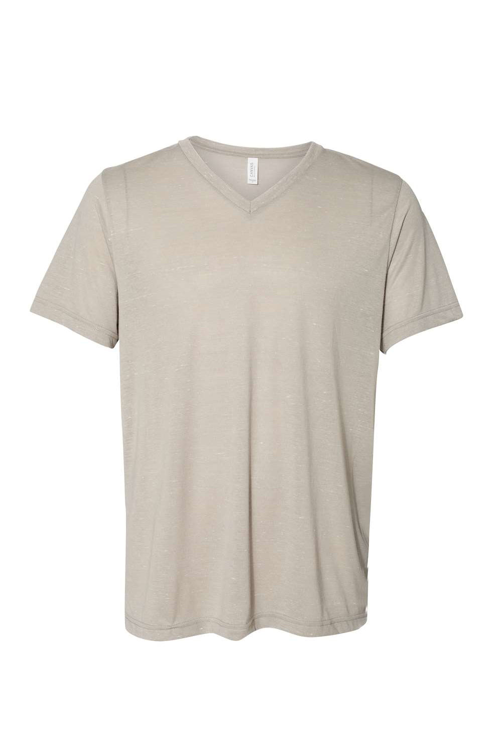 Bella + Canvas BC3005/3005/3655C Mens Jersey Short Sleeve V-Neck T-Shirt Stone Marble Flat Front
