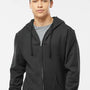 Tultex Mens Full Zip Hooded Sweatshirt Hoodie w/ Pockets - Black