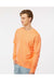 Tultex 340 Mens Fleece Crewneck Sweatshirt Cantaloupe Orange Model Side