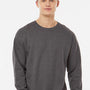 Tultex Mens Fleece Crewneck Sweatshirt - Heather Charcoal Grey