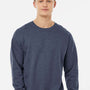 Tultex Mens Fleece Crewneck Sweatshirt - Heather Denim Blue