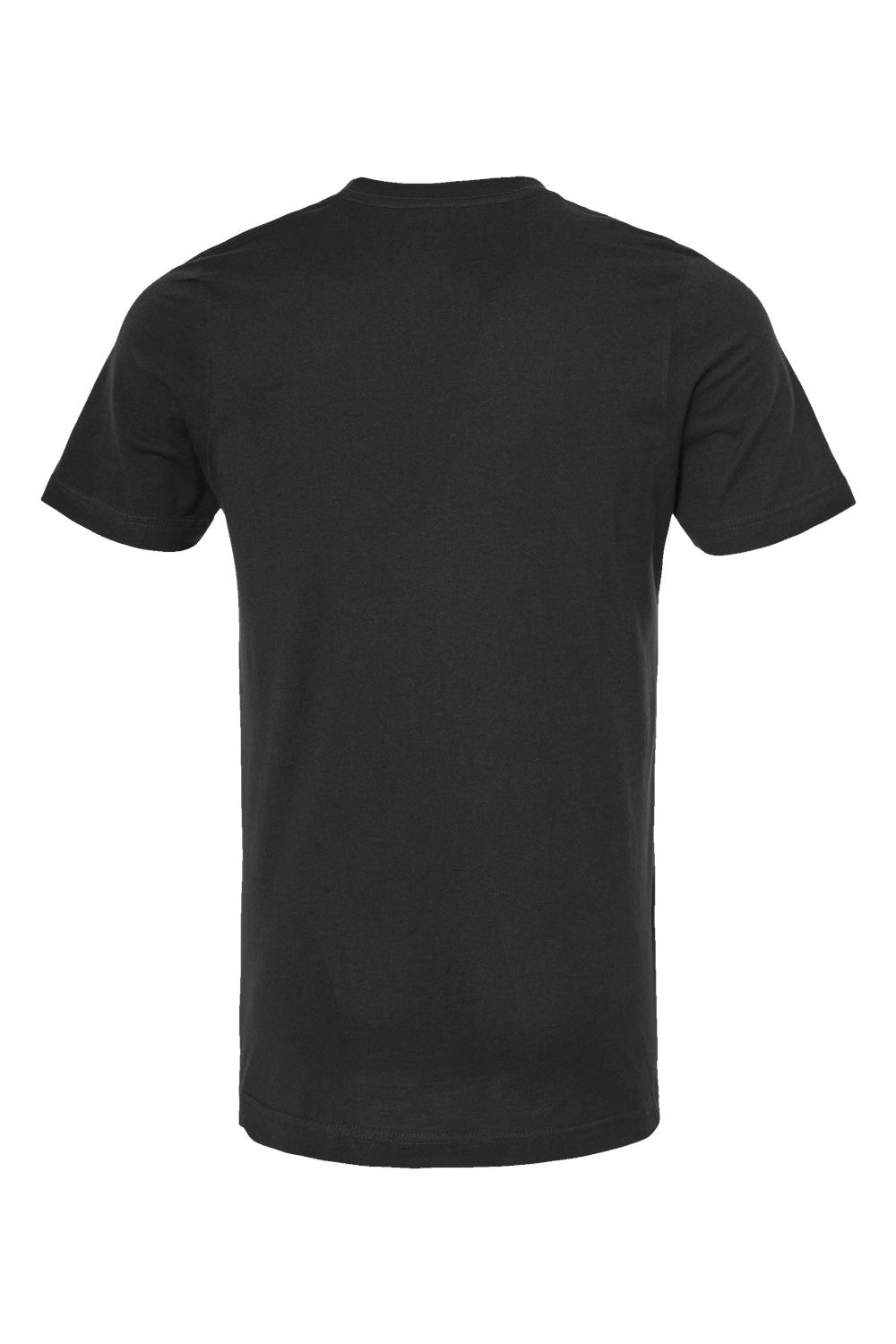 Tultex 502 Mens Premium Short Sleeve Crewneck T-Shirt Black Flat Back