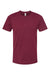 Tultex 502 Mens Premium Short Sleeve Crewneck T-Shirt Burgundy Flat Front
