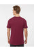 Tultex 502 Mens Premium Short Sleeve Crewneck T-Shirt Burgundy Model Back