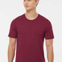 Tultex Mens Premium Short Sleeve Crewneck T-Shirt - Burgundy - Closeout