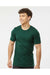 Tultex 502 Mens Premium Short Sleeve Crewneck T-Shirt Forest Green Model Front