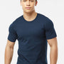 Tultex Mens Premium Short Sleeve Crewneck T-Shirt - Navy Blue - Closeout