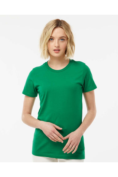 Tultex 516 Womens Premium Short Sleeve Crewneck T-Shirt Kelly Green Model Front