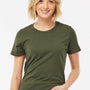 Tultex Womens Premium Short Sleeve Crewneck T-Shirt - Olive Green - Closeout