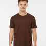 Tultex Mens Fine Jersey Short Sleeve Crewneck T-Shirt - Brown - NEW