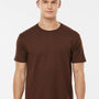 Tultex Mens Fine Jersey Short Sleeve Crewneck T-Shirt - Brown