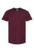 Tultex 202 Mens Fine Jersey Short Sleeve Crewneck T-Shirt Burgundy Flat Front