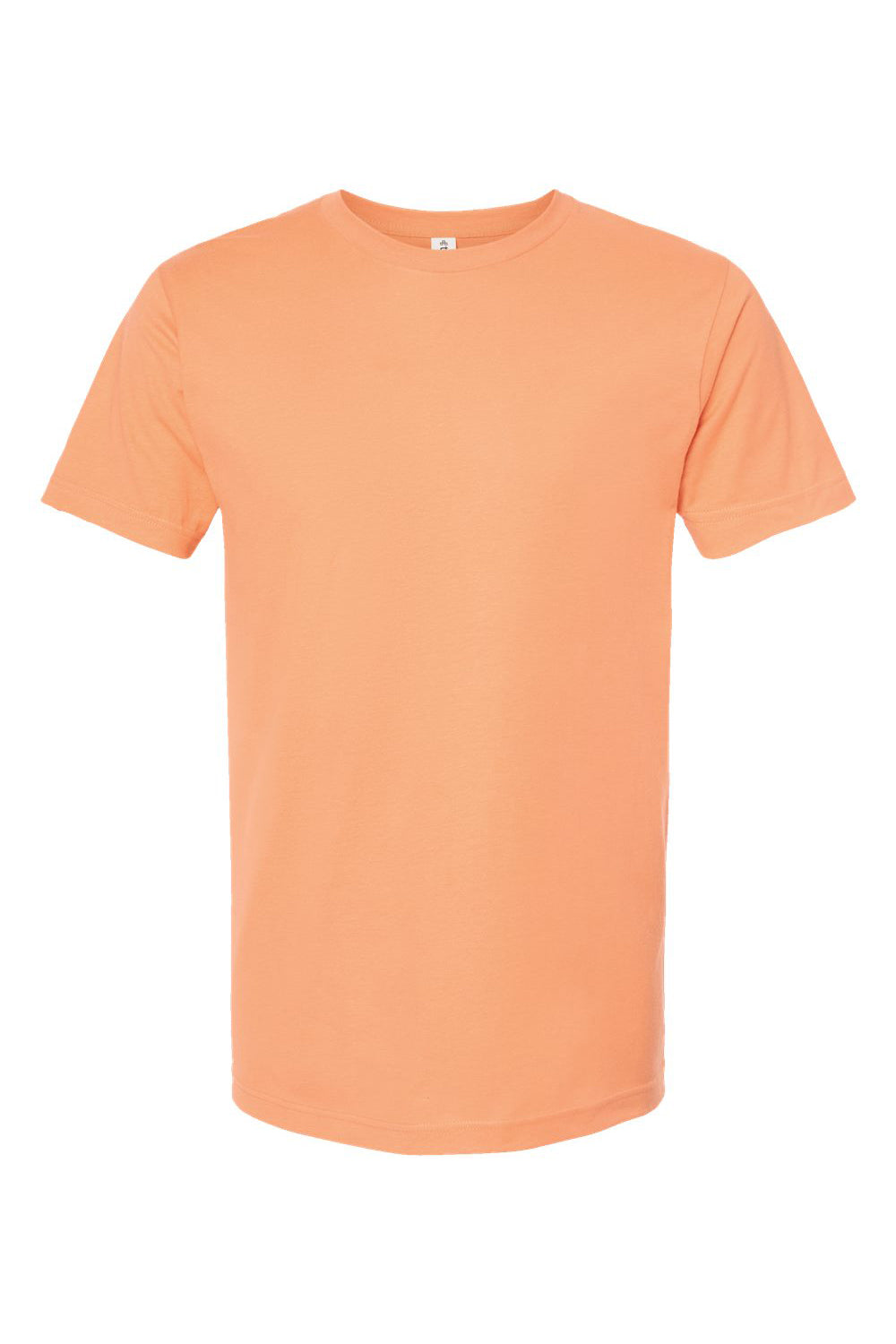 Tultex 202 Mens Fine Jersey Short Sleeve Crewneck T-Shirt Cantaloupe Orange Flat Front