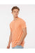 Tultex 202 Mens Fine Jersey Short Sleeve Crewneck T-Shirt Cantaloupe Orange Model Side