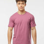 Tultex Mens Fine Jersey Short Sleeve Crewneck T-Shirt - Cassis Pink - NEW