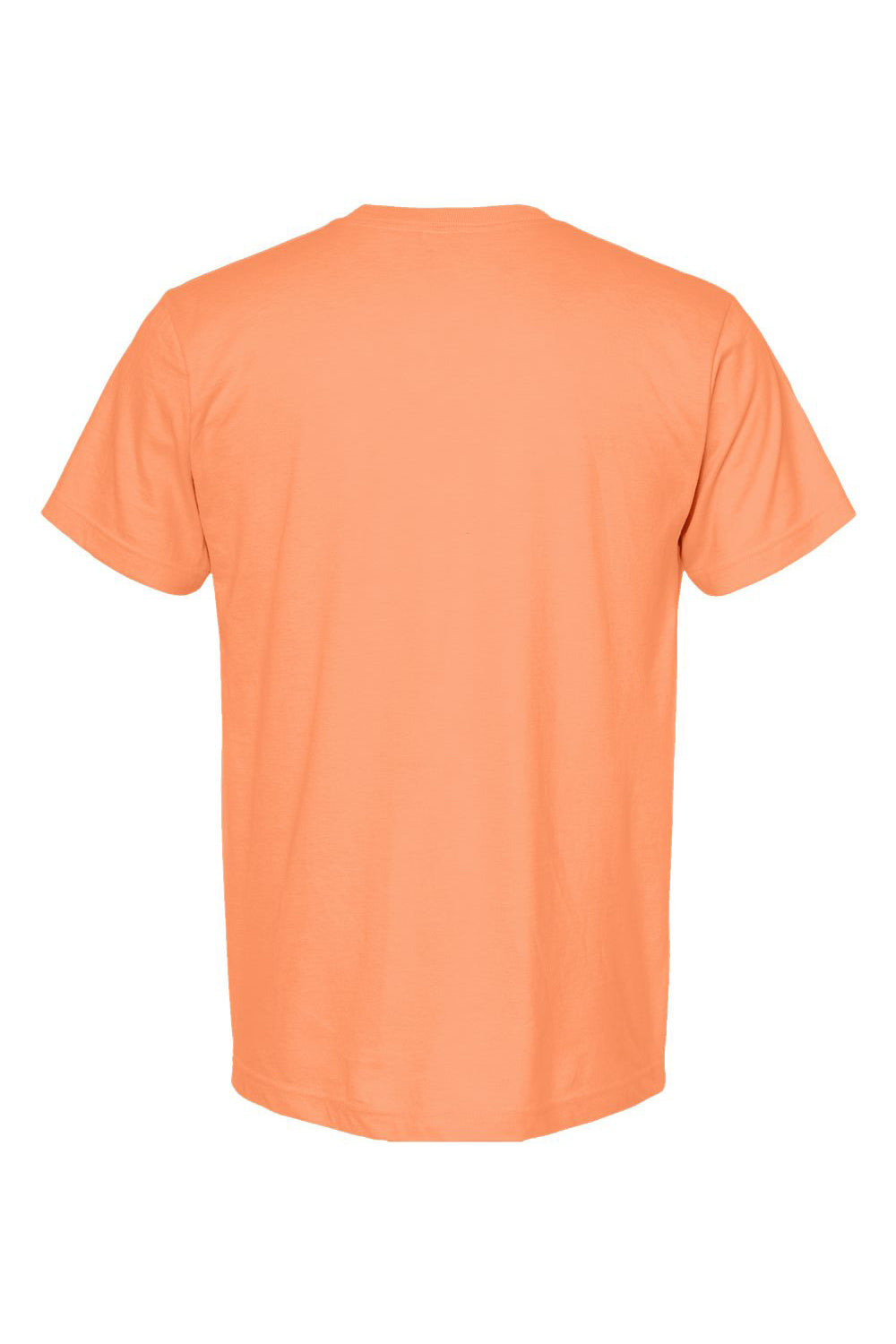Tultex 202 Mens Fine Jersey Short Sleeve Crewneck T-Shirt Heather Cantaloupe Orange Flat Back