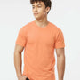 Tultex Mens Fine Jersey Short Sleeve Crewneck T-Shirt - Heather Cantaloupe Orange - NEW