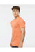 Tultex 202 Mens Fine Jersey Short Sleeve Crewneck T-Shirt Heather Cantaloupe Orange Model Side
