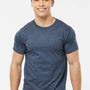 Tultex Mens Fine Jersey Short Sleeve Crewneck T-Shirt - Heather Denim Blue