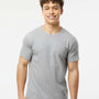 Tultex Mens Fine Jersey Short Sleeve Crewneck T-Shirt - Heather Grey - NEW