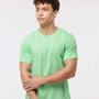 Tultex Mens Fine Jersey Short Sleeve Crewneck T-Shirt - Heather Neo Mint Green - NEW