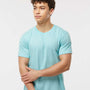 Tultex Mens Fine Jersey Short Sleeve Crewneck T-Shirt - Heather Purist Blue - NEW