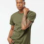 Tultex Mens Fine Jersey Short Sleeve Crewneck T-Shirt - Military Green - NEW