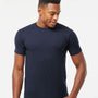 Tultex Mens Fine Jersey Short Sleeve Crewneck T-Shirt - Navy Blue - NEW
