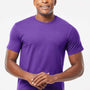 Tultex Mens Fine Jersey Short Sleeve Crewneck T-Shirt - Purple