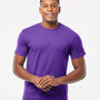 Tultex Mens Fine Jersey Short Sleeve Crewneck T-Shirt - Purple - NEW