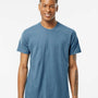 Tultex Mens Fine Jersey Short Sleeve Crewneck T-Shirt - Slate Blue - NEW