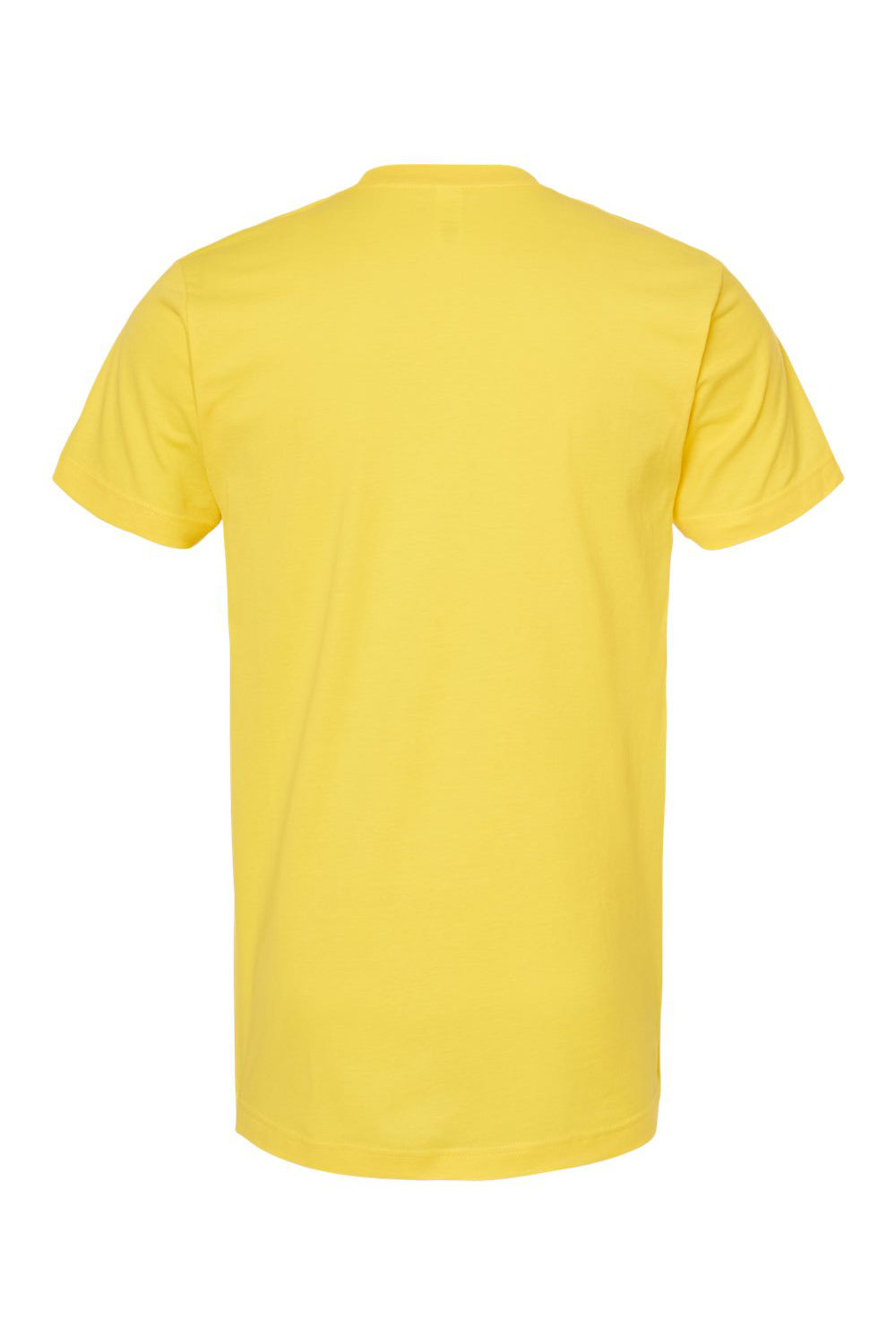 Tultex 202 Mens Fine Jersey Short Sleeve Crewneck T-Shirt Sunshine Yellow Flat Back