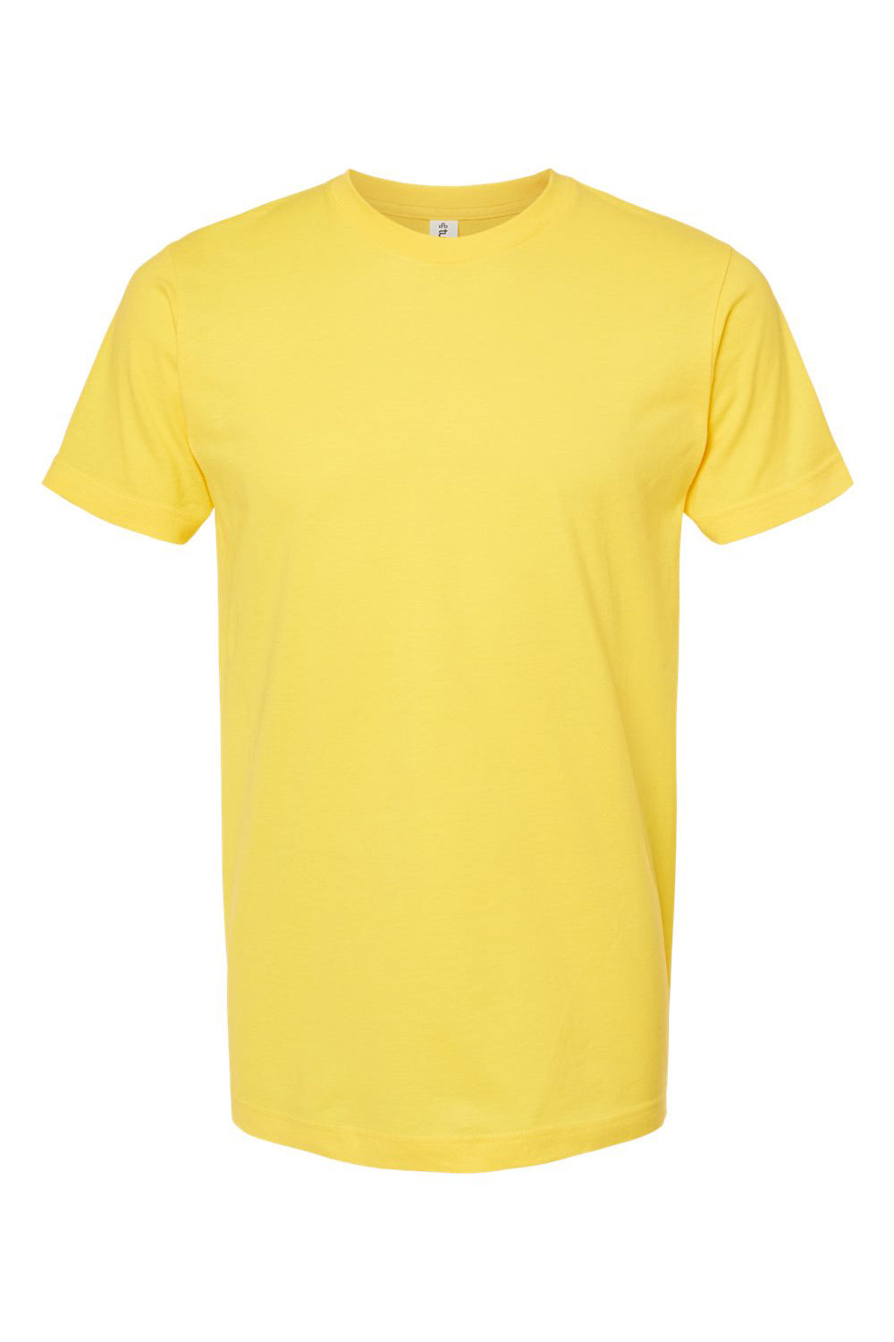 Tultex 202 Mens Fine Jersey Short Sleeve Crewneck T-Shirt Sunshine Yellow Flat Front