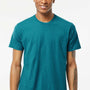 Tultex Mens Fine Jersey Short Sleeve Crewneck T-Shirt - Teal Blue