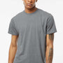 Tultex Mens Premium Short Sleeve Crewneck T-Shirt - Heather Grey - Closeout