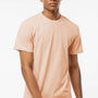 Tultex Mens Premium Short Sleeve Crewneck T-Shirt - Heather Peach - Closeout