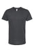 Tultex 207 Mens Poly-Rich Short Sleeve V-Neck T-Shirt Heather Charcoal Grey Flat Front