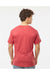 Tultex 207 Mens Poly-Rich Short Sleeve V-Neck T-Shirt Heather Red Model Back