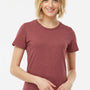 Tultex Womens Premium Short Sleeve Crewneck T-Shirt - Heather Burgundy