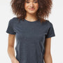 Tultex Womens Premium Short Sleeve Crewneck T-Shirt - Heather Navy Blue
