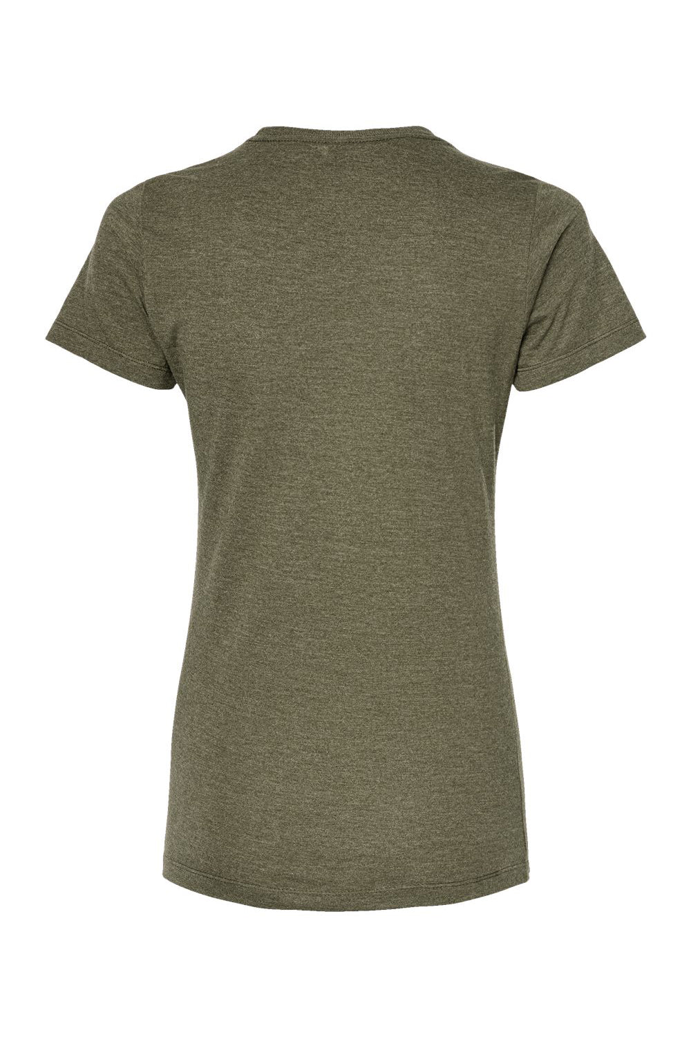 Tultex 542 Womens Premium Short Sleeve Crewneck T-Shirt Heather Olive Green Flat Back