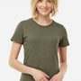 Tultex Womens Premium Short Sleeve Crewneck T-Shirt - Heather Olive Green