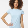 Tultex Womens Fine Jersey Slim Fit Short Sleeve Crewneck T-Shirt - Baby Blue - NEW