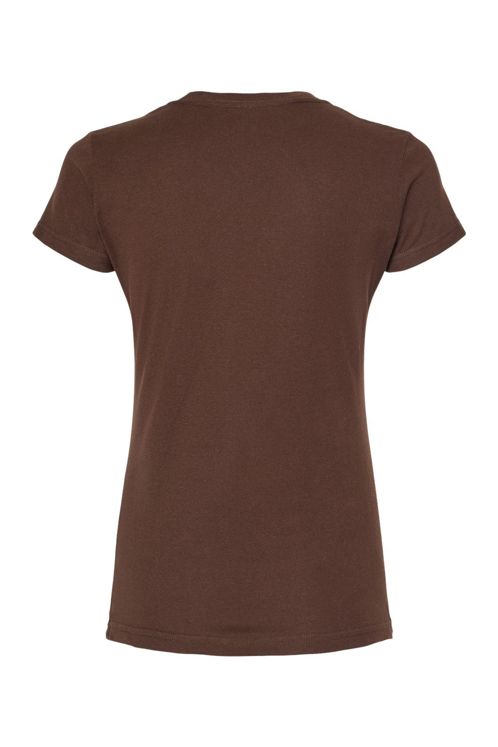 Tultex 213 Womens Fine Jersey Slim Fit Short Sleeve Crewneck T-Shirt Brown Flat Back