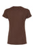 Tultex 213 Womens Fine Jersey Slim Fit Short Sleeve Crewneck T-Shirt Brown Flat Back