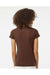 Tultex 213 Womens Fine Jersey Slim Fit Short Sleeve Crewneck T-Shirt Brown Model Back