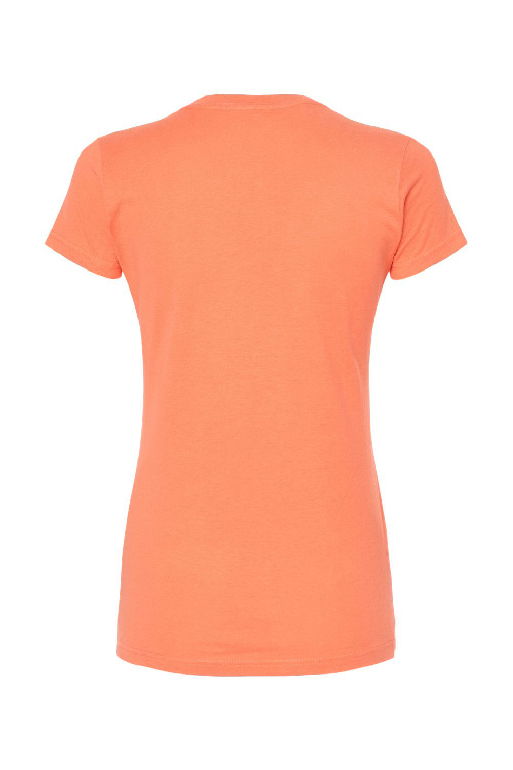 Tultex 213 Womens Fine Jersey Slim Fit Short Sleeve Crewneck T-Shirt Coral Orange Flat Back