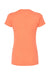 Tultex 213 Womens Fine Jersey Slim Fit Short Sleeve Crewneck T-Shirt Coral Orange Flat Back